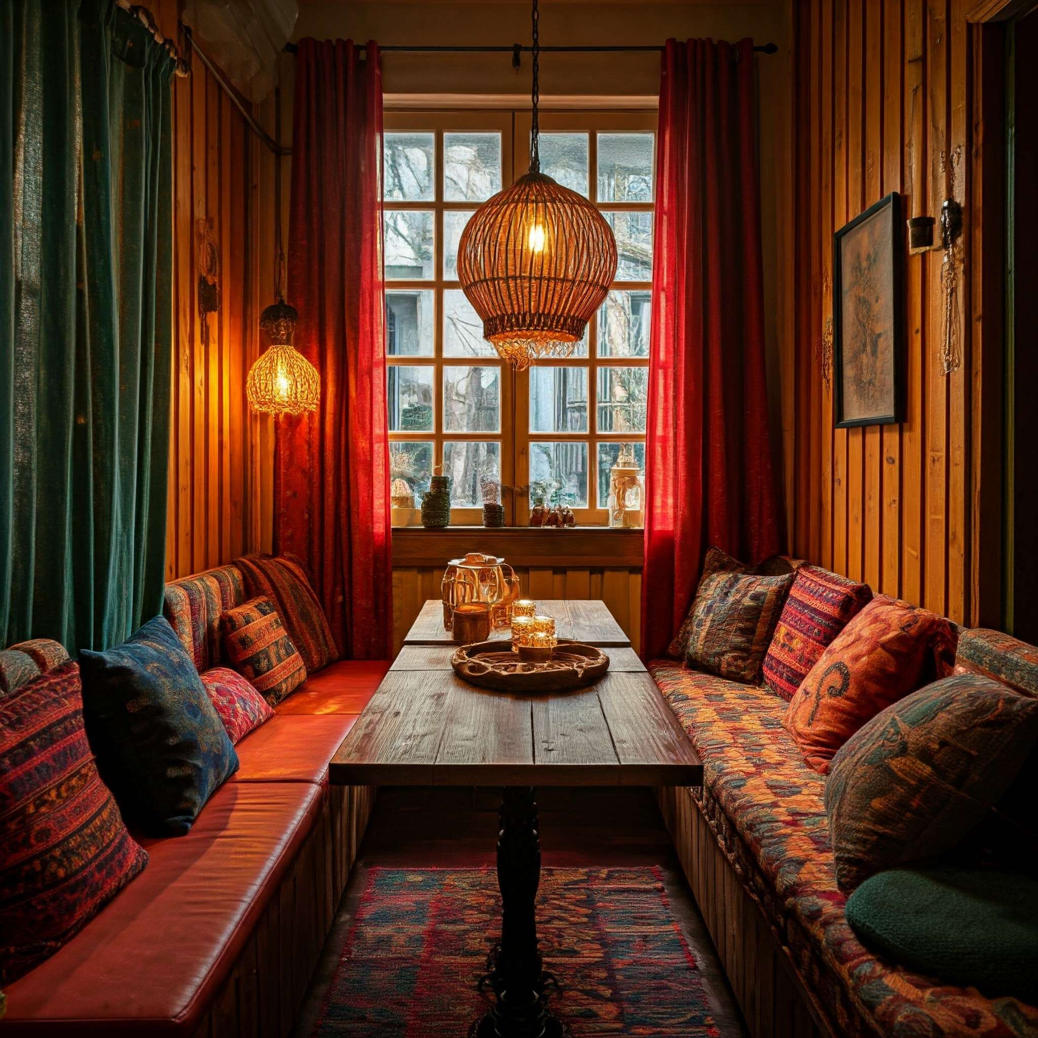 Pendant light in warm pendant lights